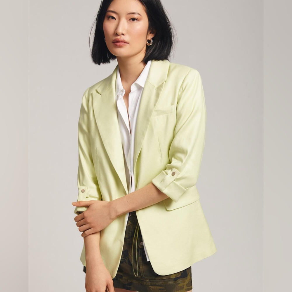 Maeve roll-sleeve blazer
